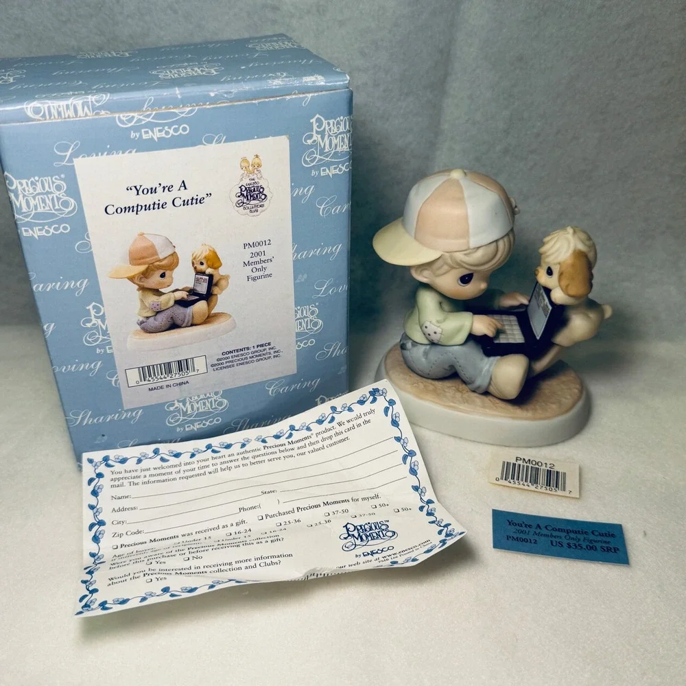 Precious Moments You're A Computie Cutie 2001 Members Only‎ Figurine PM0012 Box